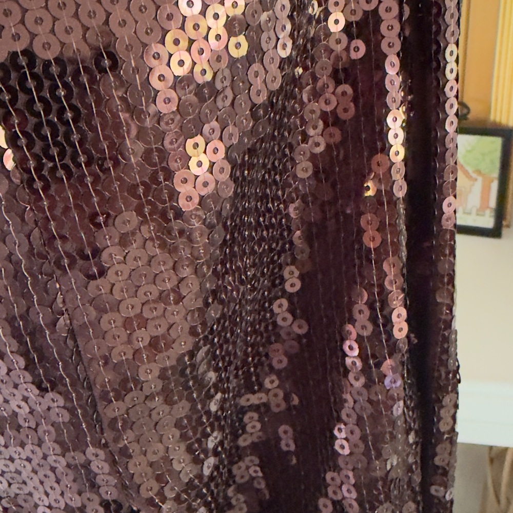 Retrofete Brown Sequin Savannah High Slit Maxi Skirt Size Medium. - Picture 5 of 7